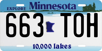 MN license plate 663TOH