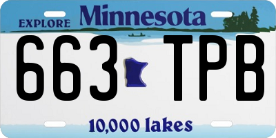MN license plate 663TPB