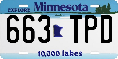 MN license plate 663TPD