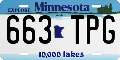 MN license plate 663TPG
