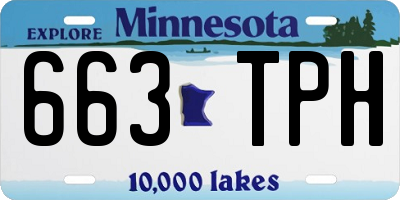 MN license plate 663TPH
