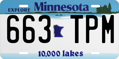 MN license plate 663TPM