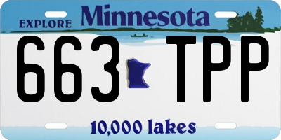 MN license plate 663TPP