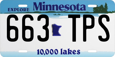 MN license plate 663TPS