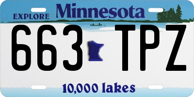 MN license plate 663TPZ