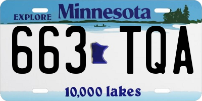 MN license plate 663TQA