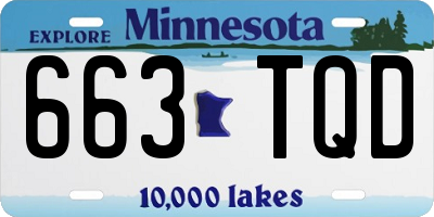 MN license plate 663TQD