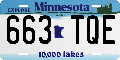 MN license plate 663TQE