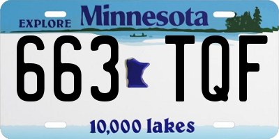 MN license plate 663TQF