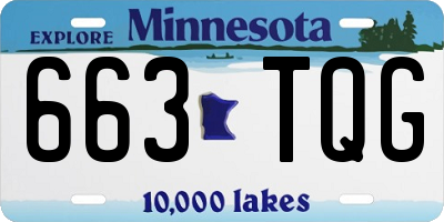 MN license plate 663TQG