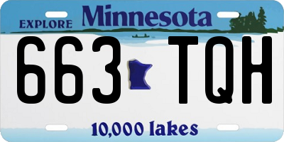MN license plate 663TQH