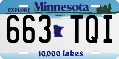 MN license plate 663TQI
