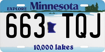 MN license plate 663TQJ