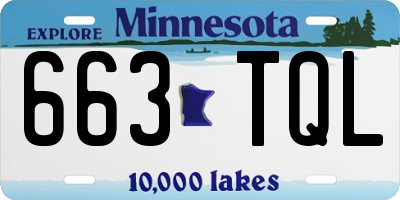 MN license plate 663TQL