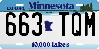 MN license plate 663TQM