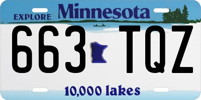 MN license plate 663TQZ