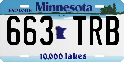MN license plate 663TRB