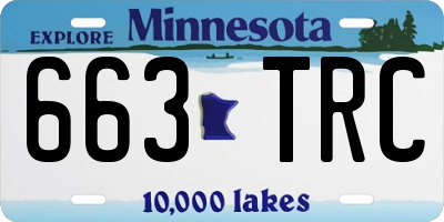 MN license plate 663TRC