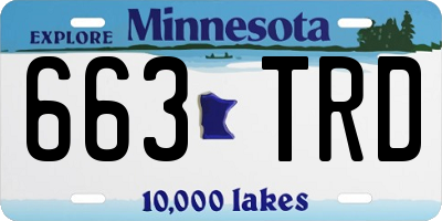 MN license plate 663TRD