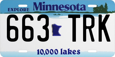 MN license plate 663TRK