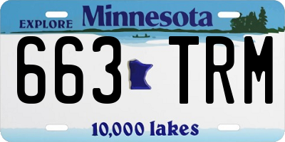 MN license plate 663TRM