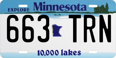 MN license plate 663TRN