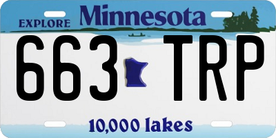 MN license plate 663TRP