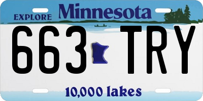 MN license plate 663TRY