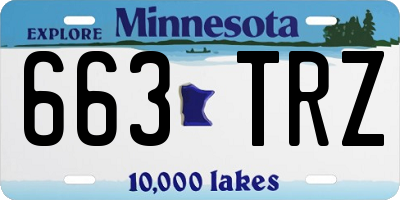 MN license plate 663TRZ