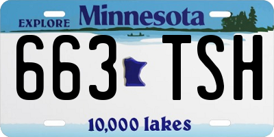 MN license plate 663TSH