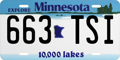 MN license plate 663TSI