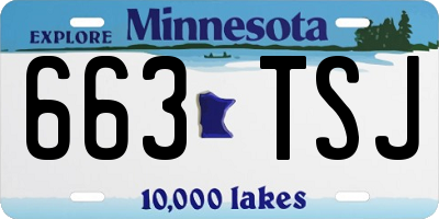 MN license plate 663TSJ