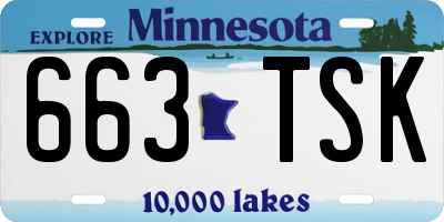 MN license plate 663TSK
