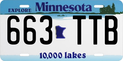 MN license plate 663TTB