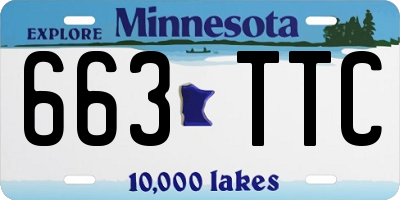 MN license plate 663TTC