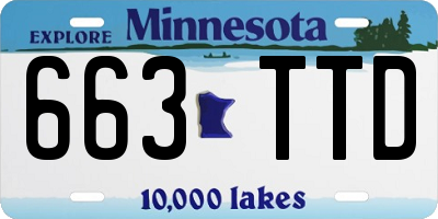 MN license plate 663TTD