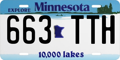 MN license plate 663TTH