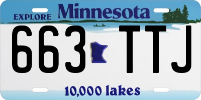 MN license plate 663TTJ