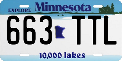 MN license plate 663TTL