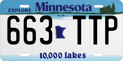 MN license plate 663TTP