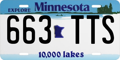 MN license plate 663TTS