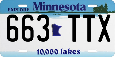 MN license plate 663TTX