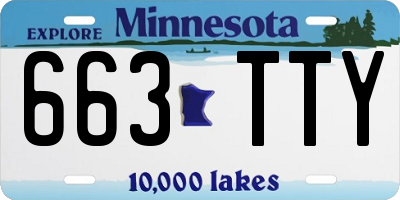 MN license plate 663TTY