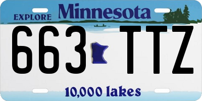 MN license plate 663TTZ