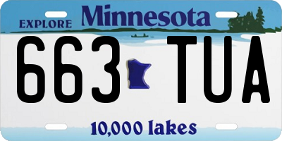 MN license plate 663TUA
