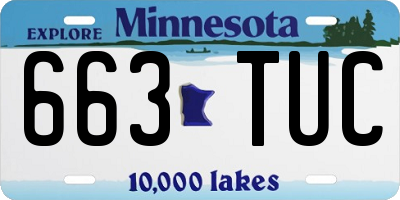 MN license plate 663TUC