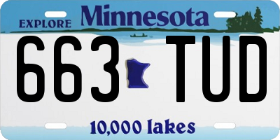 MN license plate 663TUD