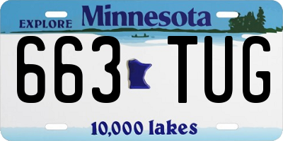 MN license plate 663TUG