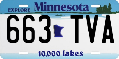 MN license plate 663TVA