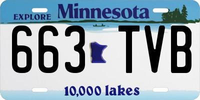 MN license plate 663TVB
